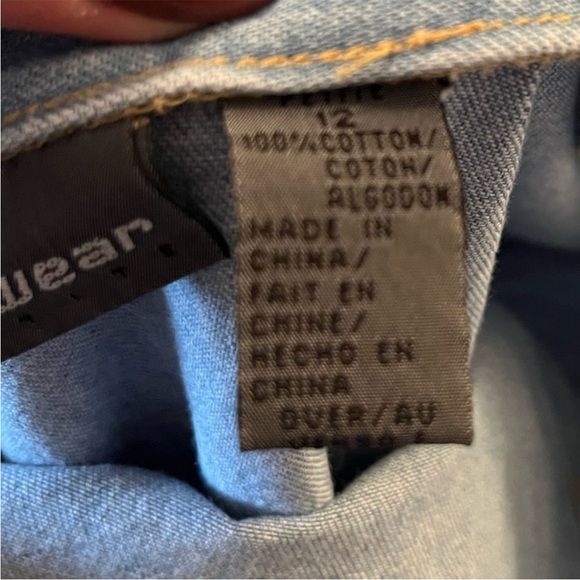 Vintage Liz Claiborne midi Jean skirt wrap style - Picture 8 of 8